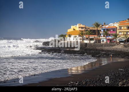 La plage dans le quartier de la Calera, Valle Gran Rey, la Gomera, îles Canaries, Espagne Banque D'Images