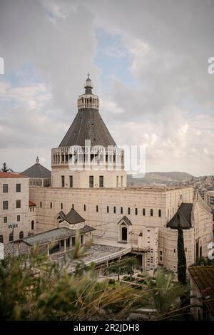 Basilique de l'Annonciation de Nazareth, Israël, Moyen-Orient, Asie Banque D'Images