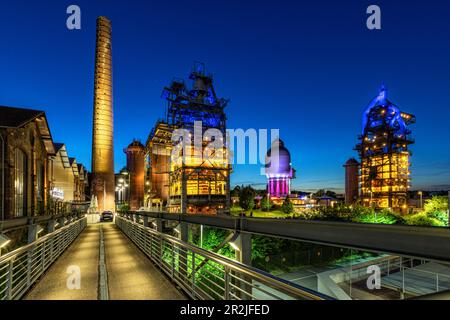 Vieux quartier de l'usine de Neunkirchen, Sarre, Allemagne Banque D'Images