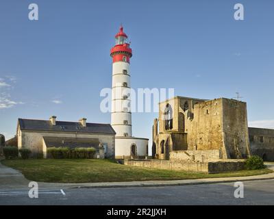 Phare Saint-Mathieu, Bretagne, France Banque D'Images