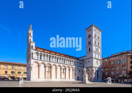 San Michele à Foro, Lucca, province de Lucca, Toscane, Italie Banque D'Images