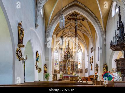 Reisbach ; église paroissiale gothique tardive Banque D'Images