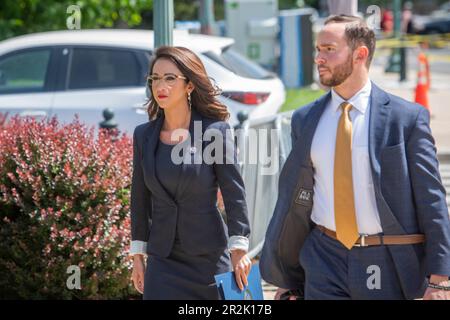 Washington, États-Unis. 19th mai 2023. Le représentant des États-Unis, Lauren Boebert (républicain du Colorado), arrive mercredi à 17 mai pour une conférence de presse à la direction du parti républicain de la Chambre des représentants sur l'Organisation mondiale de la Santé au Capitole des États-Unis à Washington, DC, USA, 2023. Photo de Rod Lamkey/CNP/ABACAPRESS.COM crédit: Abaca Press/Alay Live News Banque D'Images