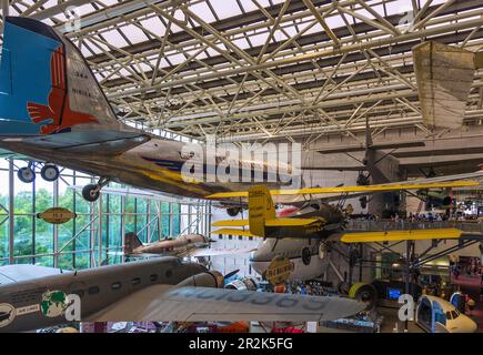 Washington D.C.; National Mall; National Air and Space Museum, America by Air Banque D'Images