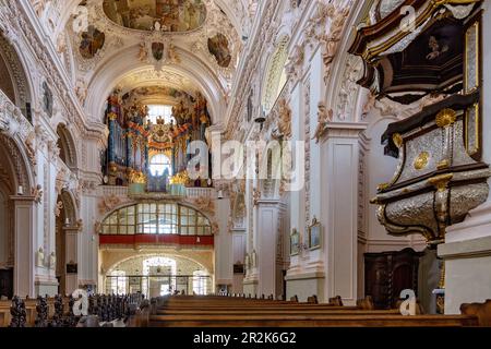 Waldsassen; Monastère de Waldsassen; basilique de l'abbaye; espace intérieur Banque D'Images