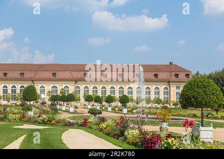 Ansbach, Orangerie et jardin de la cour Banque D'Images