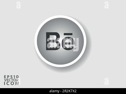 Le vecteur du logo Behance est une représentation stylisée du logo de la célèbre application de médias sociaux. Le design est simple, propre et moderne Illustration de Vecteur