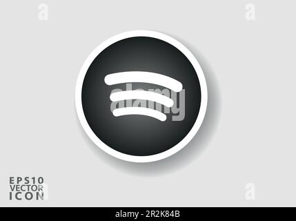 Le vecteur du logo Spotify est une représentation stylisée du logo de la célèbre application de médias sociaux. Le design est simple, propre et moderne Illustration de Vecteur