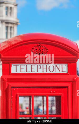 Téléphone rouge, Londres, Angleterre, Royaume-Uni Banque D'Images