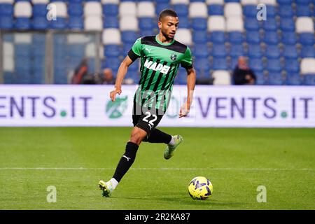 Jeremy Toljan (US Sassuolo Calcio) pendant le championnat italien Serie Un match de football entre US Sassuolo et AC Monza sur 19 mai 2023 au stade Mapei à Reggio Emilia, Italie - Credit: Luca Rossini/E-Mage/Alamy Live News Banque D'Images