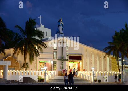 Dans la Ciudad de Isla Mujeres, au large de Cancun, Yucatan, Mexique Banque D'Images