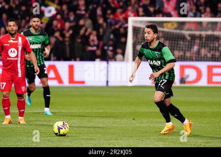 Reggio Emilia, Italie. 19th mai 2023. Maxime Lopez (US Sassuolo Calcio) pendant le championnat italien série Un match de football entre US Sassuolo et AC Monza sur 19 mai 2023 au stade Mapei à Reggio Emilia, Italie - photo Morgese-Rossini/DPPI crédit: DPPI Media/Alay Live News Banque D'Images