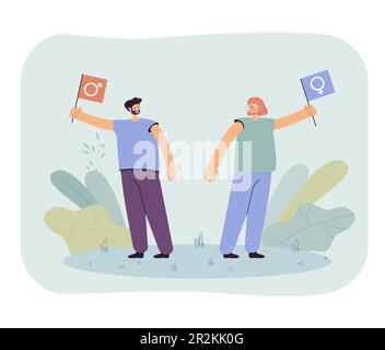 L'homme et la femme argumentent de l'illustration vectorielle Illustration de Vecteur