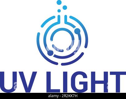 Design minimaliste du logo abstrait cercle DE LUMIÈRE UV Illustration de Vecteur