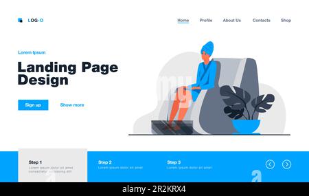 Femme pratiquant des procédures de soins de beauté à la maison Illustration de Vecteur