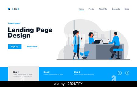 Les personnes qui travaillent ensemble sur le projet Illustration de Vecteur