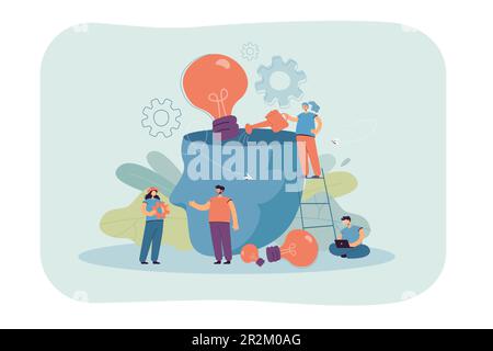 Chef de personne plein d'idées Illustration de Vecteur