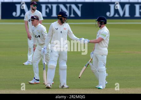 20 mai 2023. Londres, Royaume-Uni. Grant Steward de Kent et Jordan Cox battant à Surrey prennent Kent au championnat du comté de Kia Oval, troisième jour David Rowe/Alamy Live News Banque D'Images