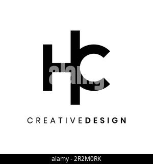 Illustration vectorielle moderne et luxueuse avec logo HC Illustration de Vecteur