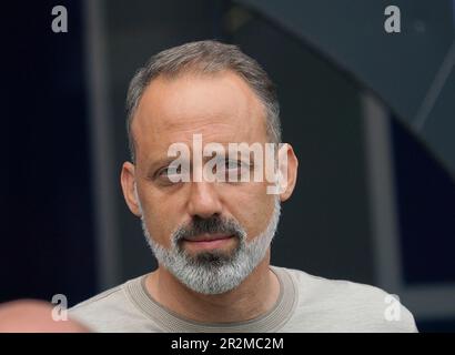 20 mai 2023, stade PreZero, Sinsheim, GER, 1st FBL, TSG 1899 Hoffenheim vs 1st Union Berlin, DFL les règlements interdisent toute utilisation de photographies comme séquences d'images et/ou quasi-vidéo. Dans l'entraîneur de photo Pellegrino Matarazzo (Hoffenheim) Banque D'Images