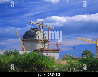 CENTRAL EN CONSTRUCCION. Emplacement: CENTRAL NUCLÉAIRE. Vandellòs. TARRAGONE. ESPAGNE. Banque D'Images