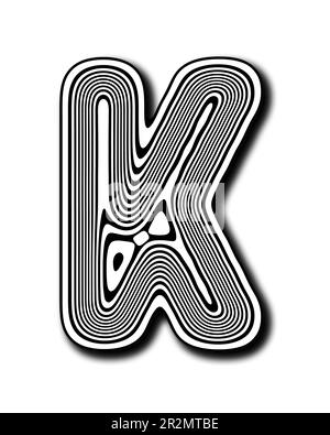 lignes de conception majuscule K. Banque D'Images