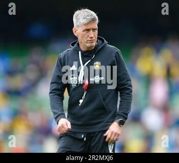 Stade Aviva, Dublin, Irlande. 20th mai 2023. Finale de la coupe des champions Heineken Rugby, Leinster versus la Rochelle: Ronan O'Gara la Rochelle entraîneur-chef crédit: Action plus Sports/Alamy Live News Banque D'Images