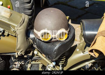 BSA moto militaire. Week-end de Haworth des années 1940 2023. Banque D'Images