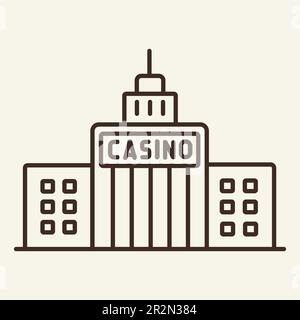 Icône de la ligne Casino Illustration de Vecteur