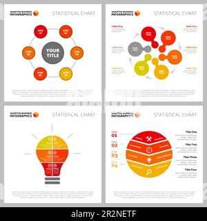 Ensemble de diagrammes créatifs pour le démarrage, concept de gestion de projet Illustration de Vecteur