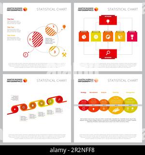 Ensemble de diagrammes créatifs pour la gestion, concept de planification Illustration de Vecteur