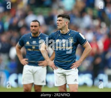 Stade Aviva, Dublin, Irlande. 20th mai 2023. Finale de la coupe des champions de Heineken Rugby, Leinster contre la Rochelle: Joueurs de Leinster à plein temps sifflet Credit: Action plus Sports/Alamy Live News Banque D'Images