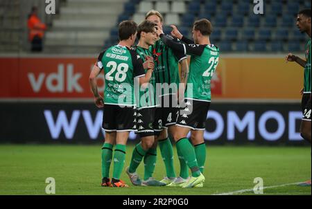 Gand, Belgique. 20th mai 2023. Ayase Ueda de cercle célèbre après avoir marqué un match de football entre KAA Gent et cercle Brugge, samedi 20 mai 2023 à Bruges, le 4 (sur 6) des matchs européens de la première division du championnat belge de Jupiler Pro League. BELGA PHOTO VIRGINIE LEFOUR crédit: Belga News Agency/Alay Live News Banque D'Images