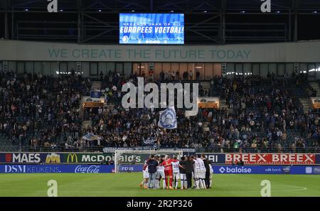 Gand, Belgique. 20th mai 2023. Les joueurs de Gent fêtent après avoir remporté un match de football entre KAA Gent et cercle Brugge, samedi 20 mai 2023 à Brugge, le 4 (sur 6) des matchs européens de la première division de la « Jupiler Pro League » du championnat belge. BELGA PHOTO VIRGINIE LEFOUR crédit: Belga News Agency/Alay Live News Banque D'Images