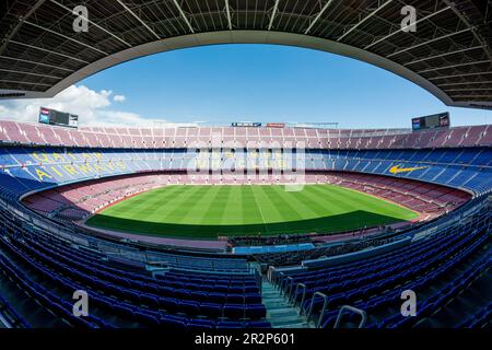 Camp Nou, domicile du club de football de Barcelone, Barcelone, Espagne. Banque D'Images