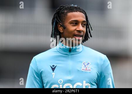 Michael Olise (7 Crystal Palace) s'échauffe lors du match de la Premier League entre Fulham et Crystal Palace à Craven Cottage, Londres, le samedi 20th mai 2023. (Photo : Kevin Hodgson | ACTUALITÉS MI) crédit : ACTUALITÉS MI et sport /Actualités Alay Live Banque D'Images