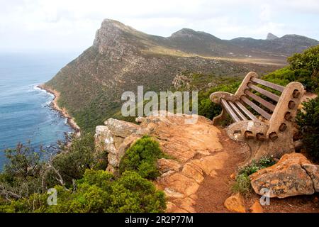 Point de vue de la baie de Smitswinkel à False Bay, Afrique du Sud Banque D'Images