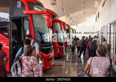 Station de bus ado à Plaza Paseo 60 dans le quartier centro de Merida Yucatan Mexique Banque D'Images