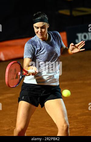 Rome, Italie. 20th mai 2023. Anhelina Kalinina d'Ukraine en action son match contre Elena Rybakina du Kazakhstan au tournoi de tennis Internazionali BNL d'Italia à Foro Italico à Rome, Italie sur 20 mai 2023. Credit: Insidefoto di andrea staccioli/Alamy Live News Banque D'Images