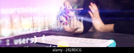 Développeur d'applications logicielles et révolution INFORMATIQUE. Développement du numérique Banque D'Images