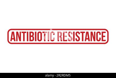 Vecteur de joint de tampon en caoutchouc résistant aux antibiotiques rouge Illustration de Vecteur
