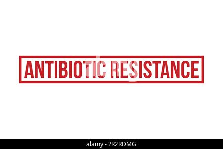 Vecteur de joint de tampon en caoutchouc résistant aux antibiotiques rouge Illustration de Vecteur