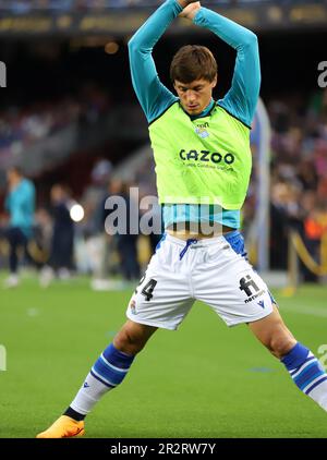 Sabadell, Barcelone, Espagne. 20th mai 2023. Barcelone Espagne 20.05.2023 Robin le Normand (Real Sociedad) regardez pendant la Liga Santander entre le FC Barcelone et Real Sociedad au Camp Nou le 20 mai 2023 à Barcelone. (Credit image: © Xavi Urgeles/ZUMA Press Wire) USAGE ÉDITORIAL SEULEMENT! Non destiné À un usage commercial ! Banque D'Images