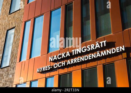 Nacka, Suède - 18 mai 2023 : tribunal de district de Nacka tingsrätt et Hyres och arrendenämnden (tribunal régional des loyers) Banque D'Images