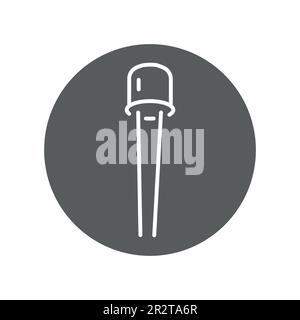 Icône de ligne noire de photodiode. Pictogramme pour page Web, application mobile, Promo. Illustration de Vecteur