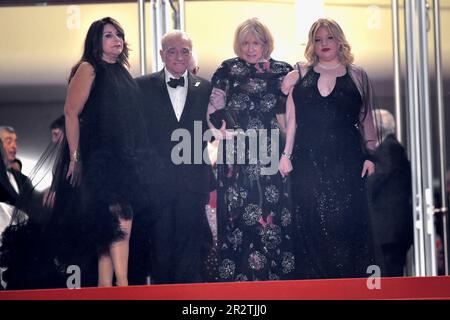 Cannes, France. 20th mai 2023. CANNES, FRANCE - 20 MAI : Cathy Scorsese, directrice Martin Scorsese, Helen Morris, Francesca Scorsese, participe au tapis rouge « les meurtriers de la Lune des fleurs » lors du festival annuel de Cannes 76th au Palais des Festivals sur 20 mai 2023 à Cannes, en France. Credit: dpa/Alay Live News Banque D'Images