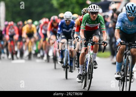 BERGAME, ITALIE - MAI 21: Filippo Zana d'Italie et l'équipe Jayco Alula concourent pendant la 106th Giro d'Italia 2023, étape 15 a 195km étape de Seregno à Bergame / #UCIWT / on 21 mai 2023 à Seregno, Italie. Photo Tiziano Ballabio crédit: Tiziano Ballabio/Alamy Live News Banque D'Images