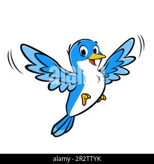Illustration vectorielle d'un joli oiseau de dessin animé pour élément de design Banque D'Images
