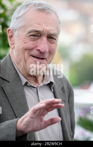 Cannes, France. 21st mai 2023. Robert de Niro photographié pendant la séance photo de Killers of the Flower Moon dans le cadre du Festival international du film de Cannes 76th au Palais des Festivals de Cannes, France photo de Julie Edwards/Alamy Live News Banque D'Images