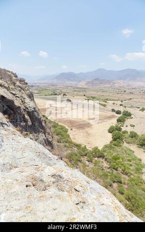 Les ruines de Zapotec anciennes de Yagul, Oaxaca, qui abrite des ruines bien conservées et des vues magnifiques Banque D'Images